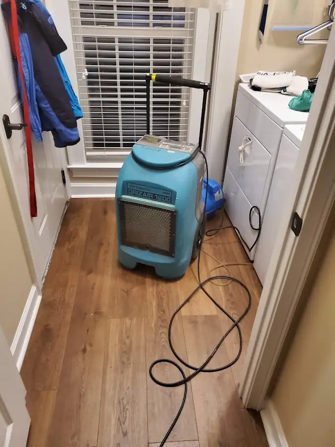 Commercial dehumidifier deployed for Flood Damage Cleanup in Wakefield