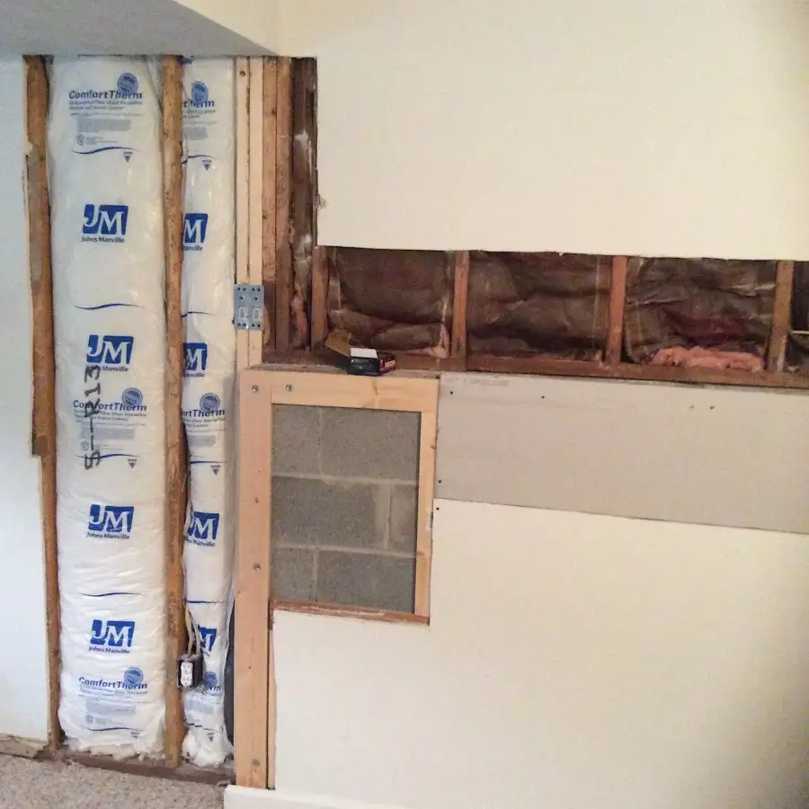 Wall insulation replacement during Contents Cleaning & Restoration in Wakefield